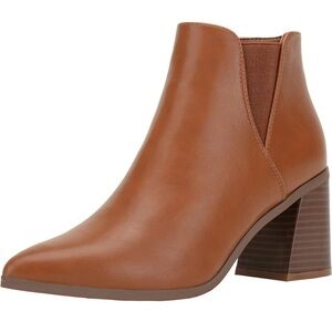Vepose Women's 9631 Chunky Heel Ankle Boots Pointed Toe Block Heeled Sz 10